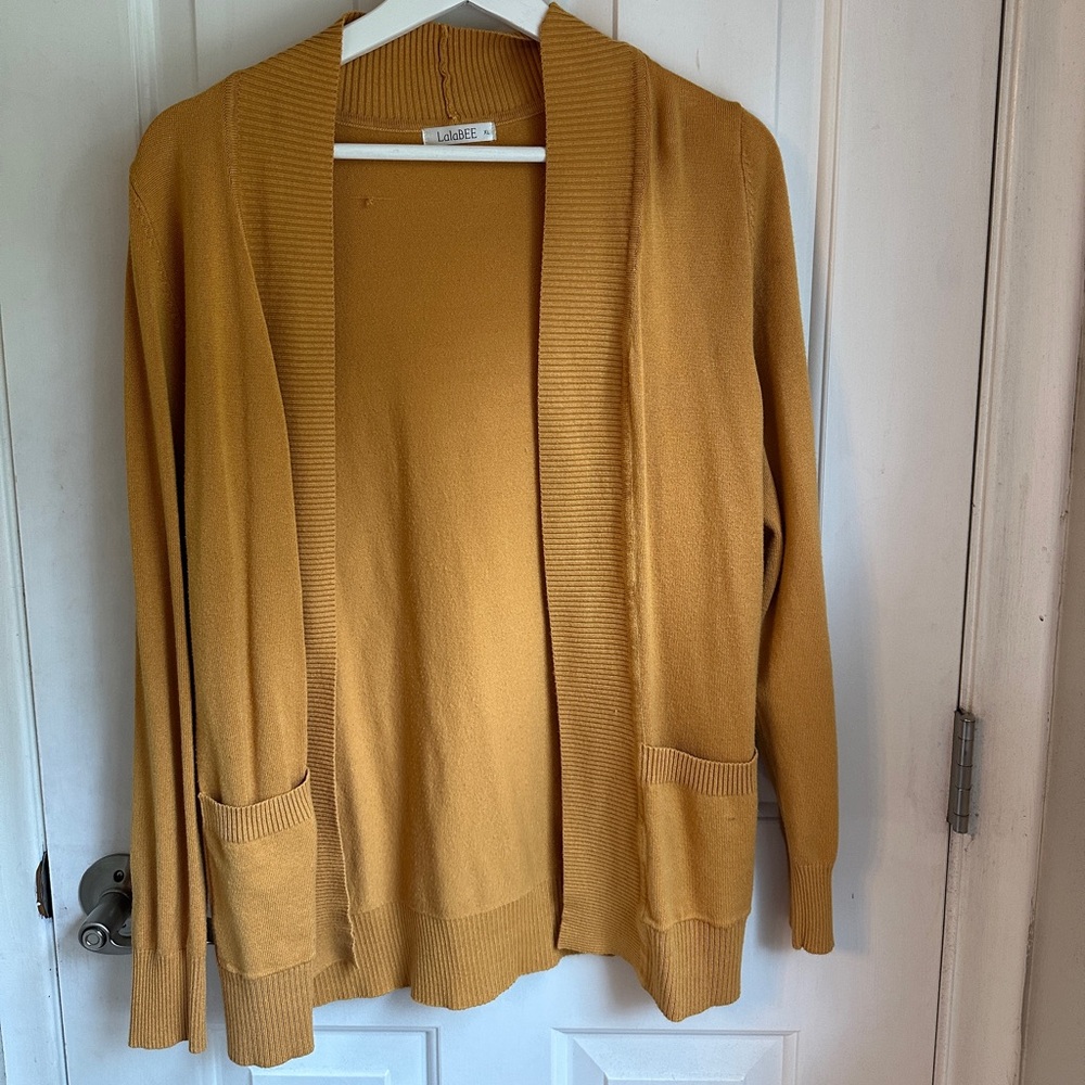 LALABEE Women's Open Front Pockets Knit Long Sleeve Sweater Cardigan